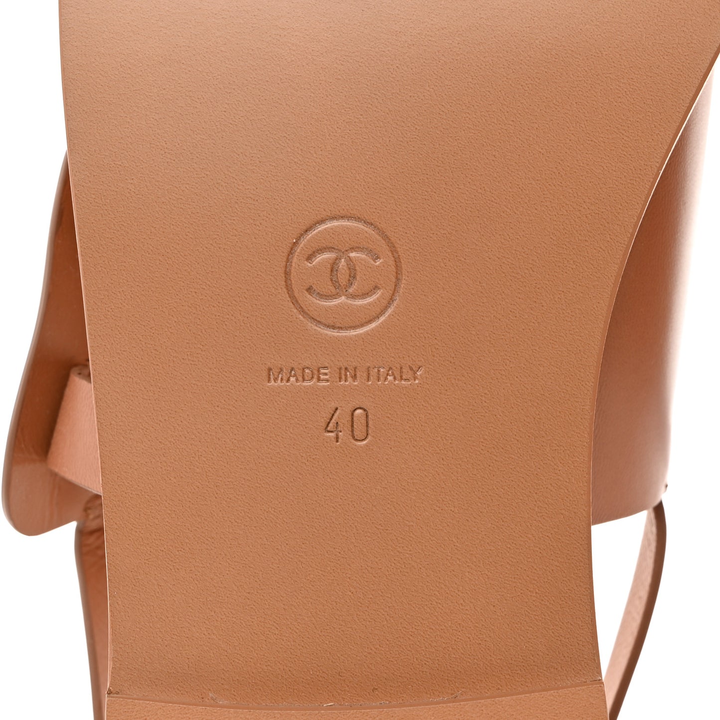 Goatskin CC Sandals 40 Brown