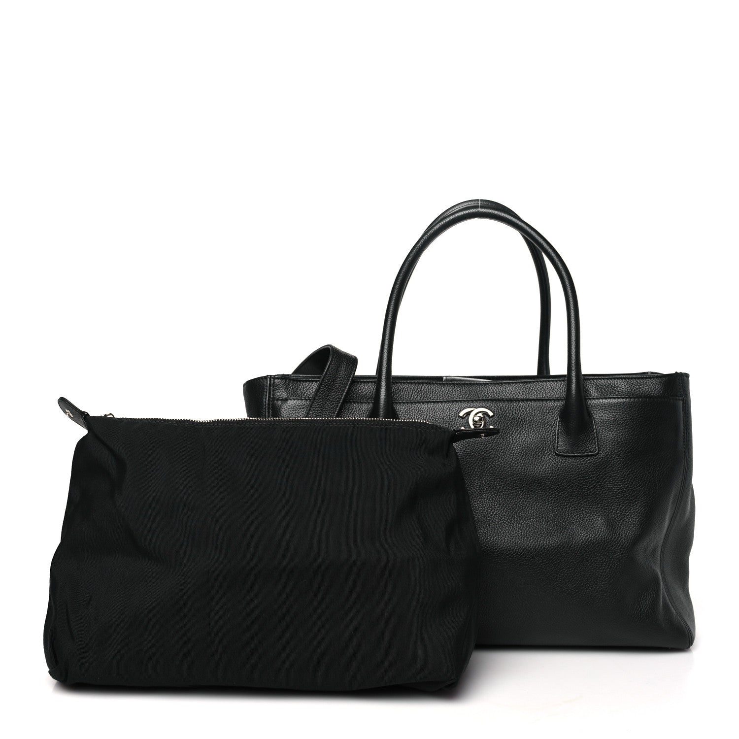 Chanel Calfskin Cerf Executive Shopper Tote Black 3 of 12
