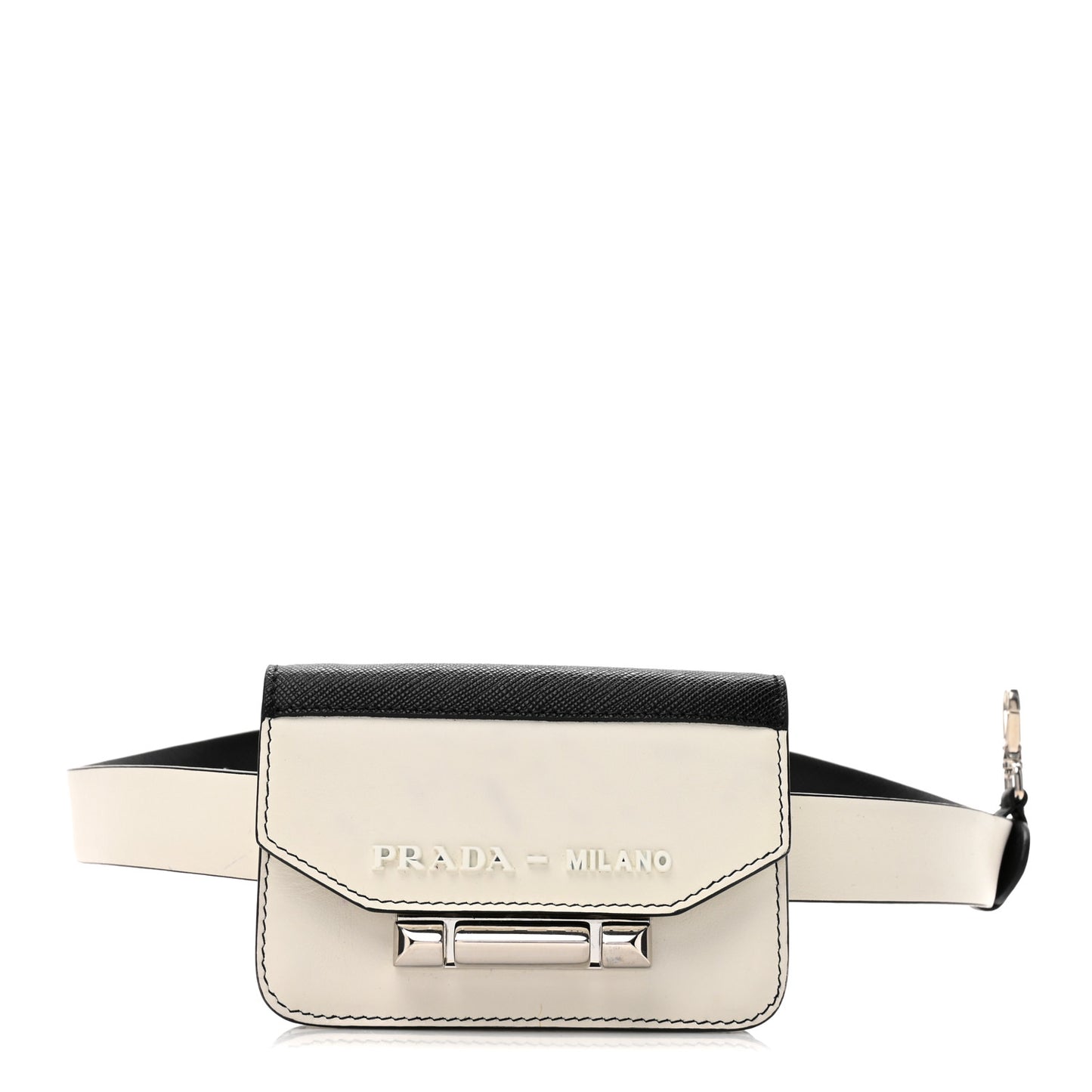 City Calfskin Micro Sidonie Belt Bag 75 30 White Black