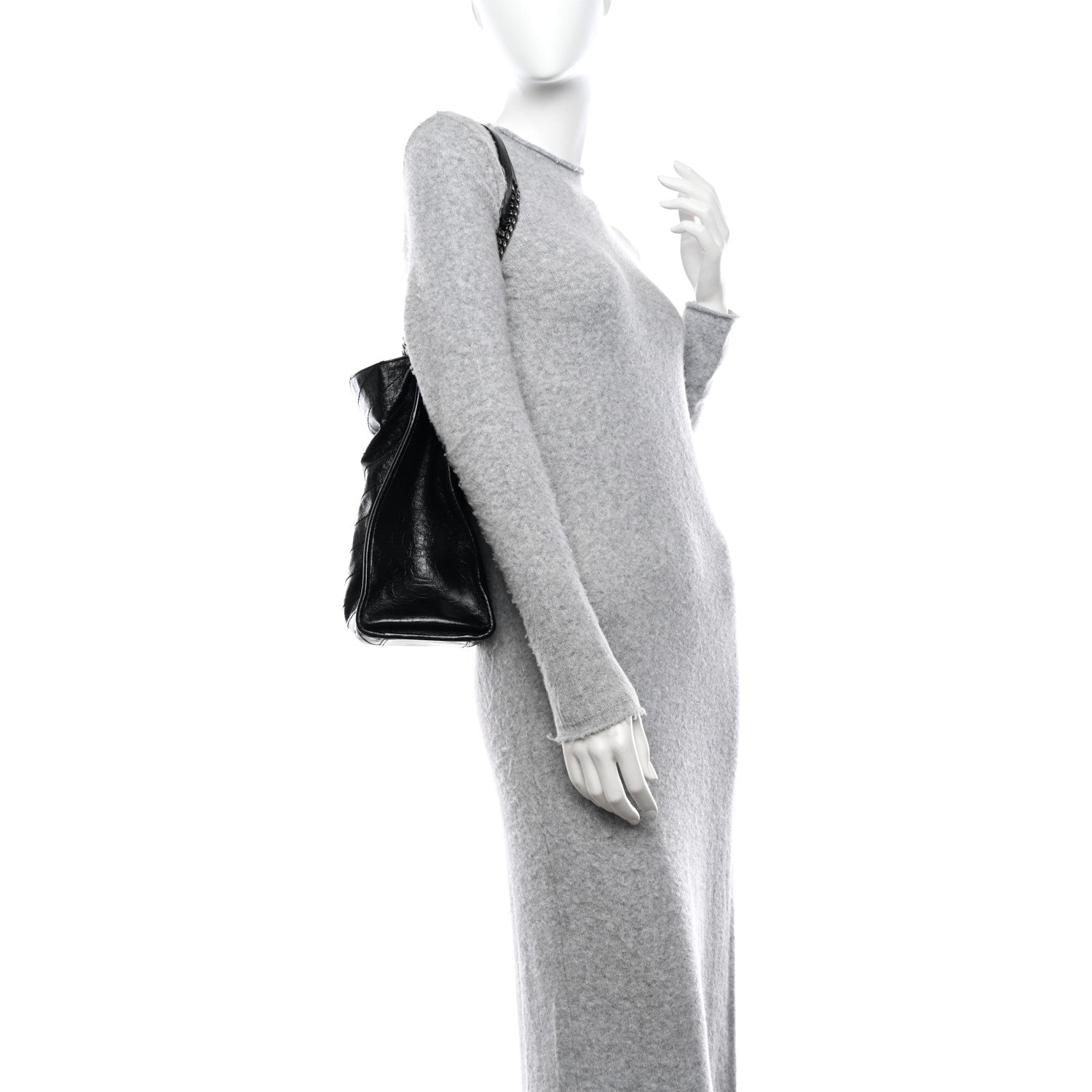 Saint Laurent Crinkled Calfskin Matelasse Monogram Niki Shopper Tote Black 2 of 9