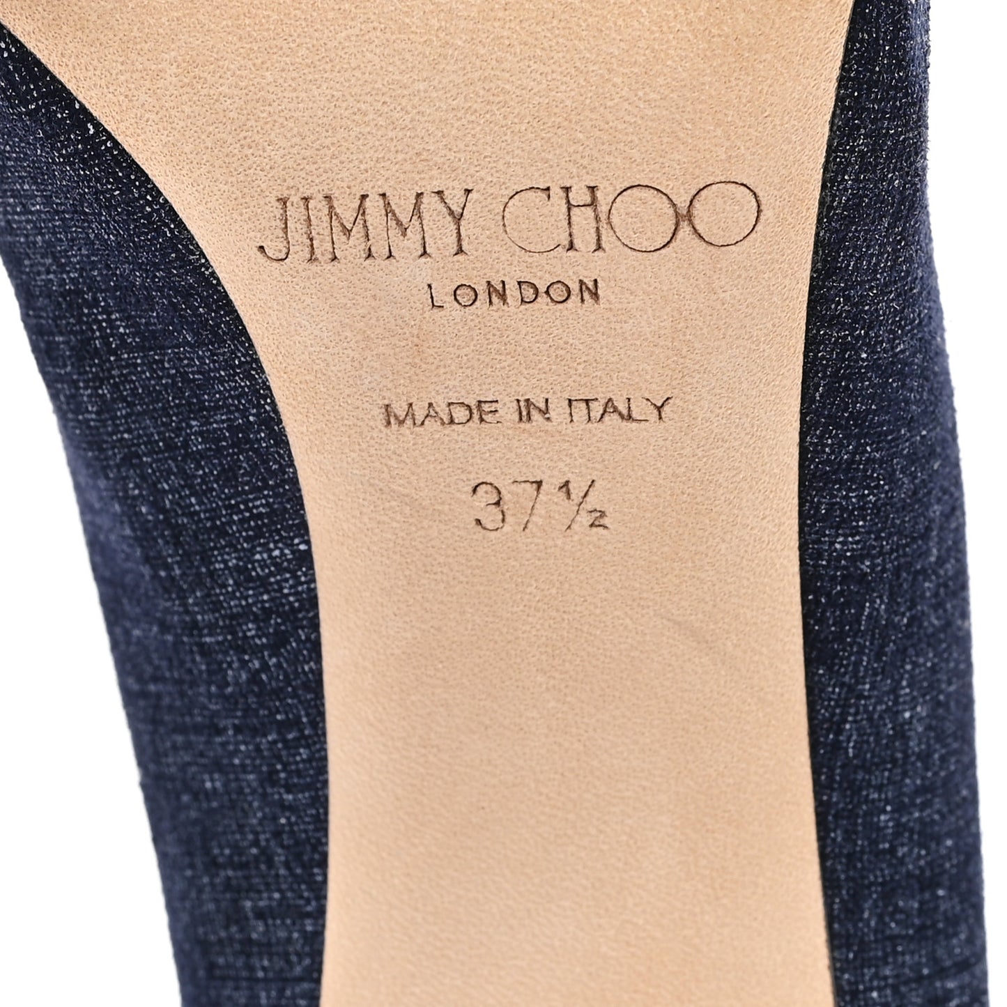 Denim Pointy Toe Romy 100 Pumps 37.5 Light Indigo
