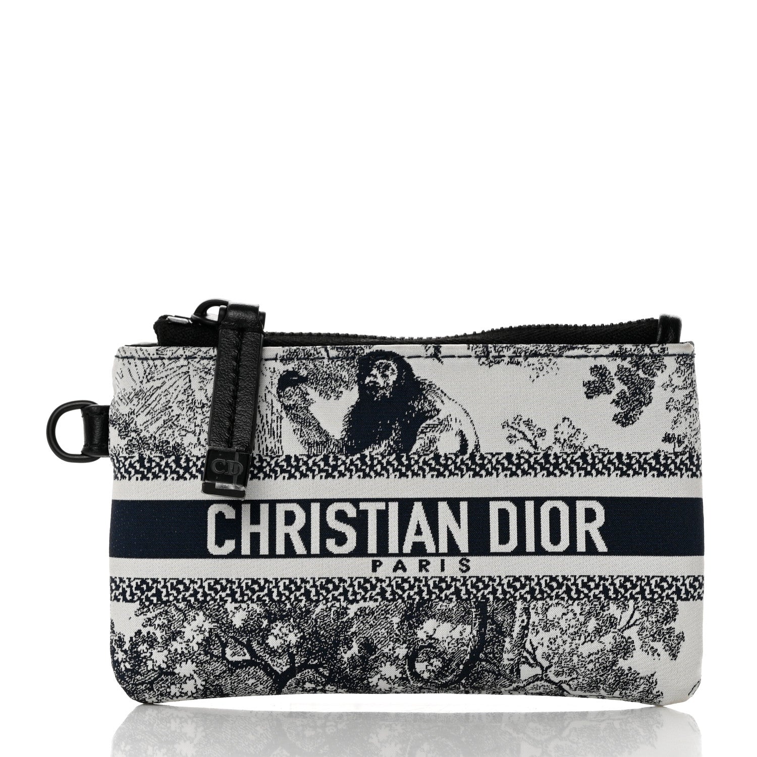 Christian Dior Technical Fabric Embroidered Toile De Jouy DiorTravel Multifunction Pouch Blue 6 of 15