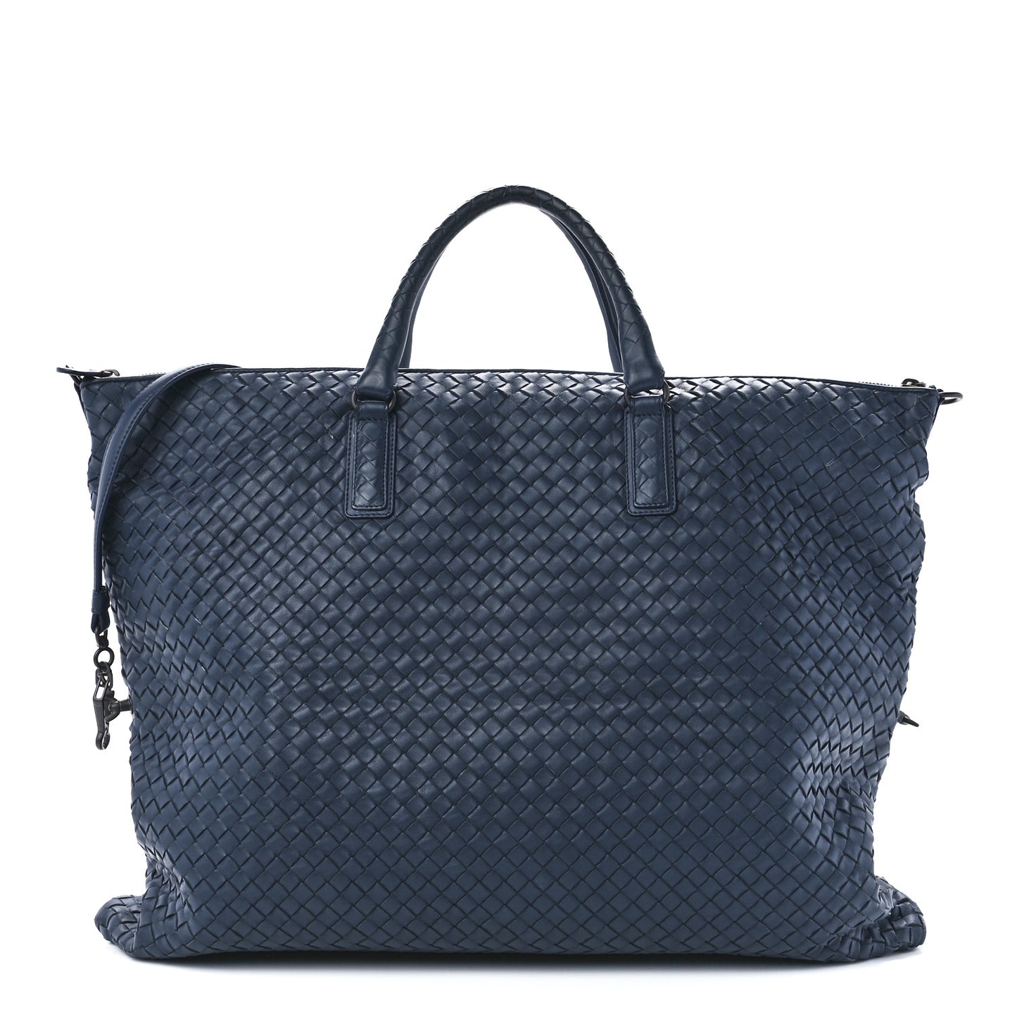 Nappa Intrecciato Maxi Convertible Tote Baltic Blue