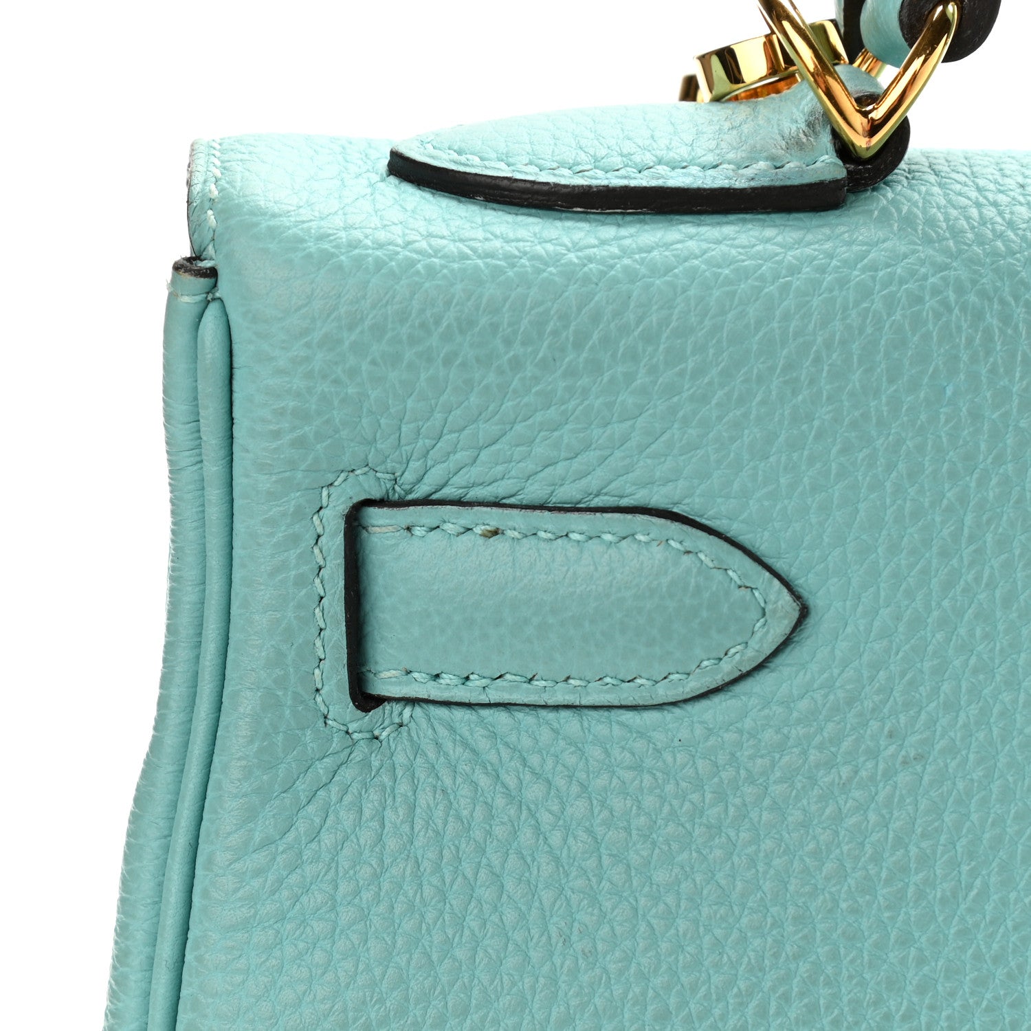 Hermes Togo Kelly Retourne 32 Bleu Atoll 12 of 17