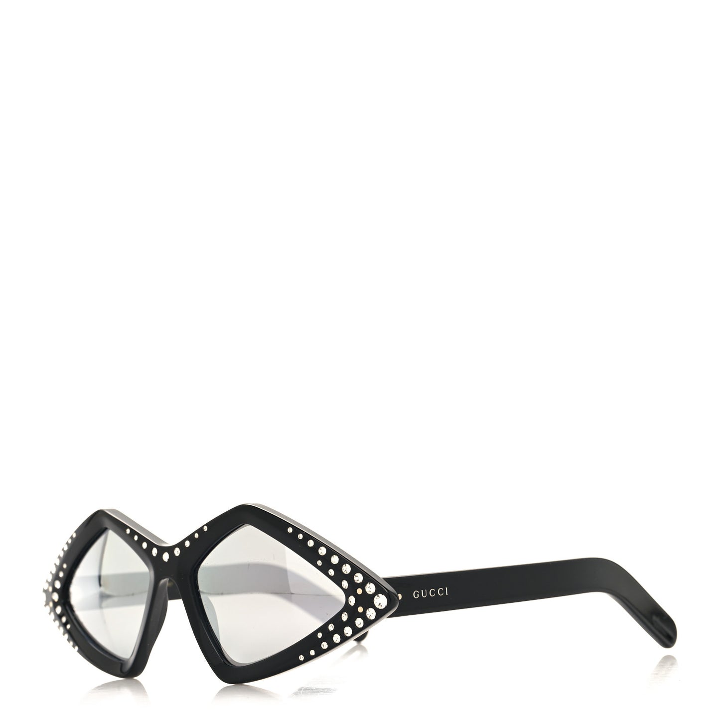 Acetate Geometric Crystal Sunglasses GG0496S Black