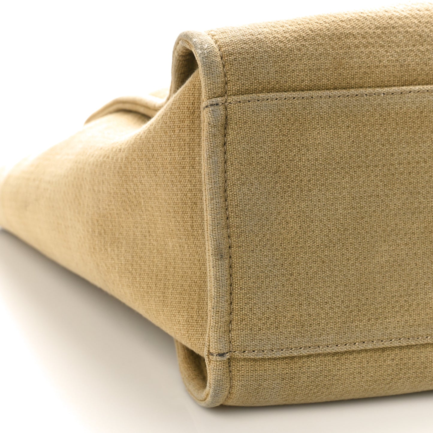 Canvas Medium Deauville Tote Beige Black