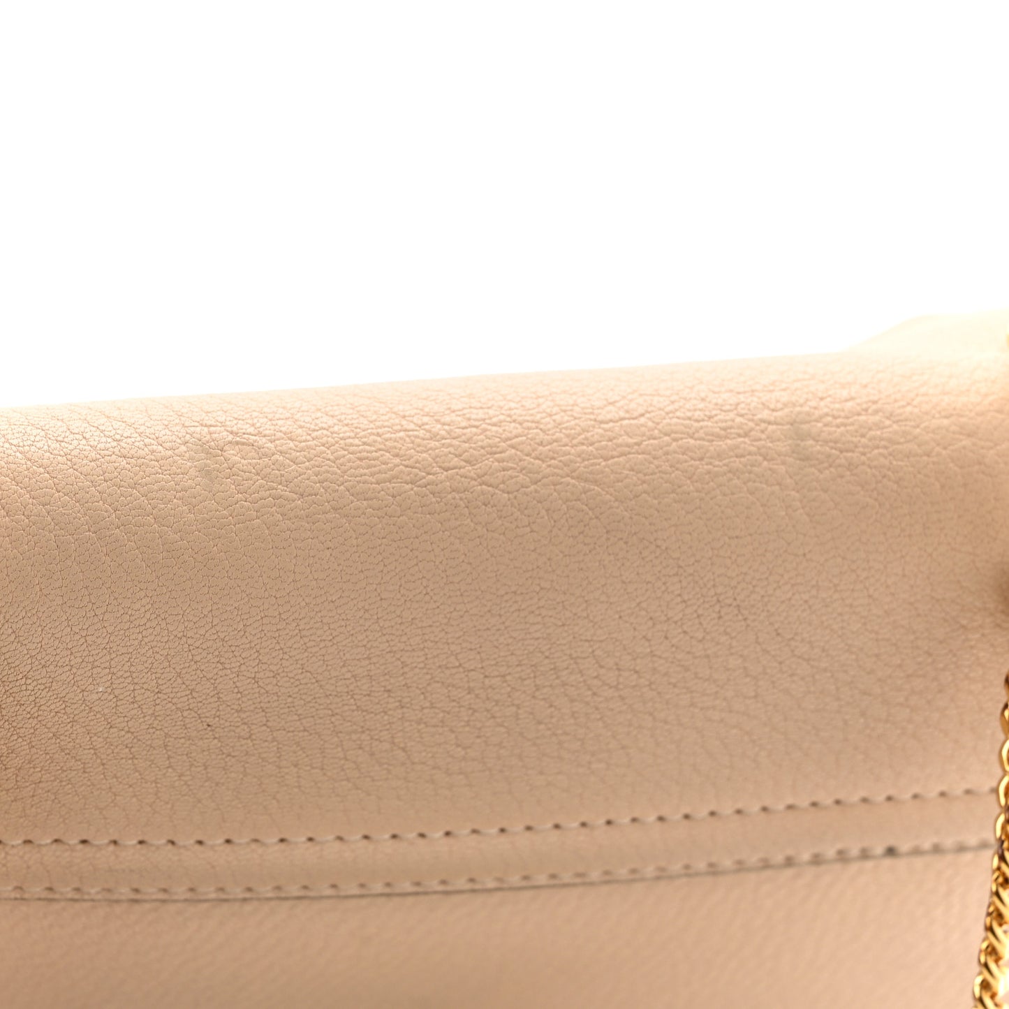 Grained Lambskin Drew Shoulder Bag Abstract White