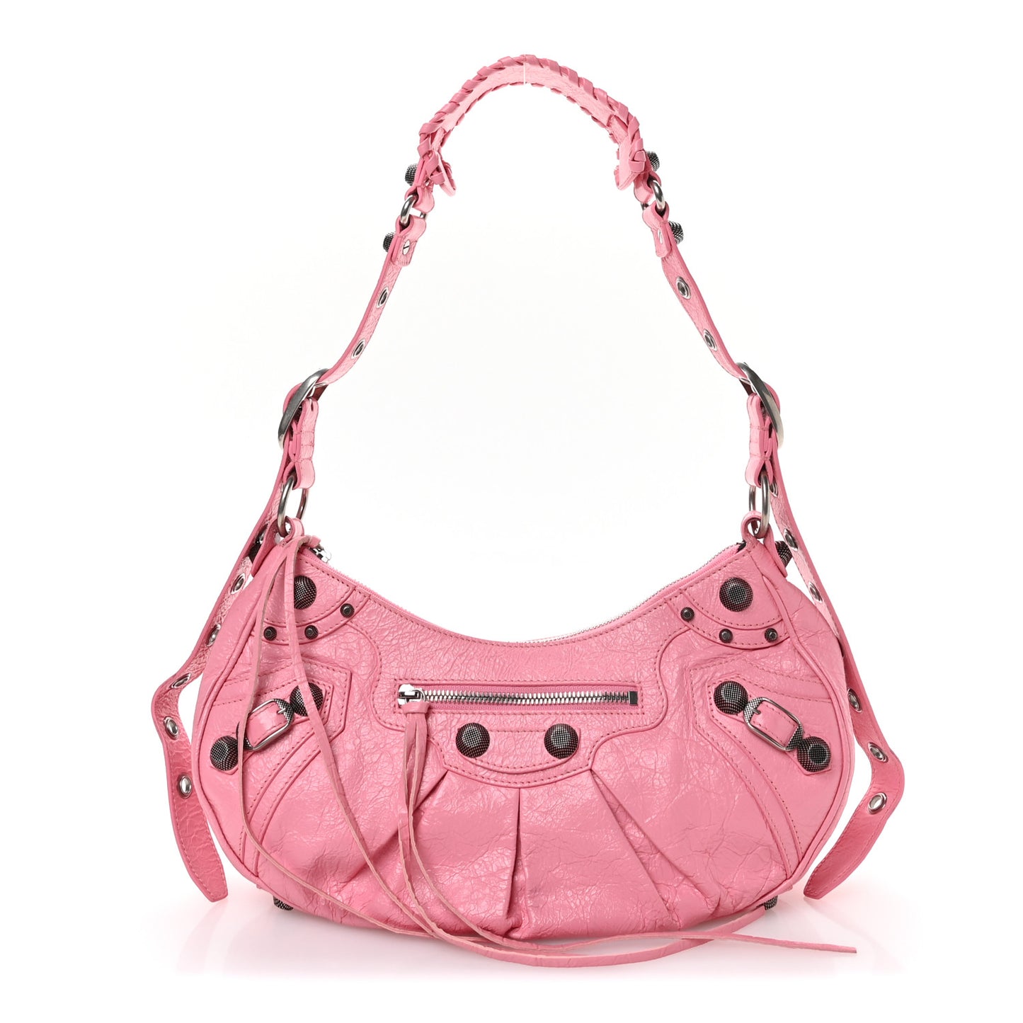 Agneau Arena Small Le Cagole Shoulder Bag Sweet Pink