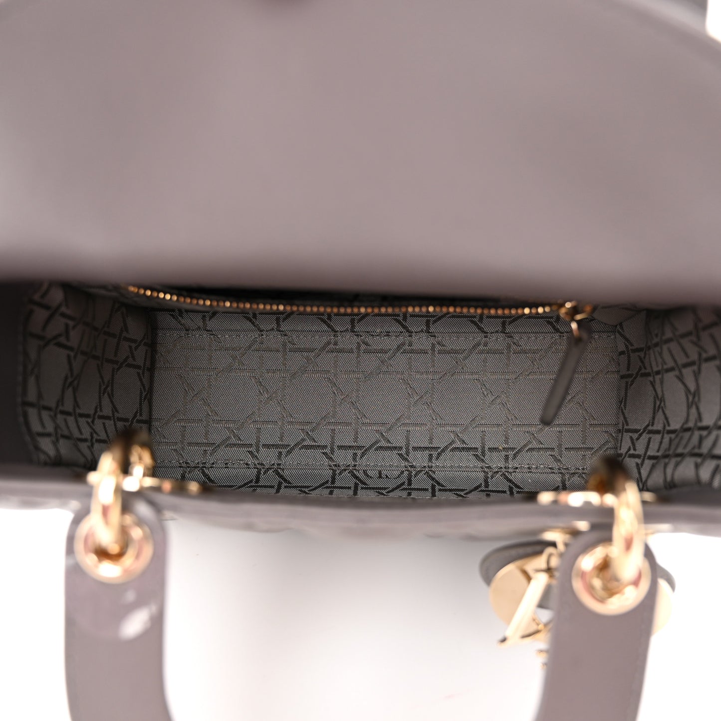 Lambskin Cannage Small My ABCDior Lady Dior Grey