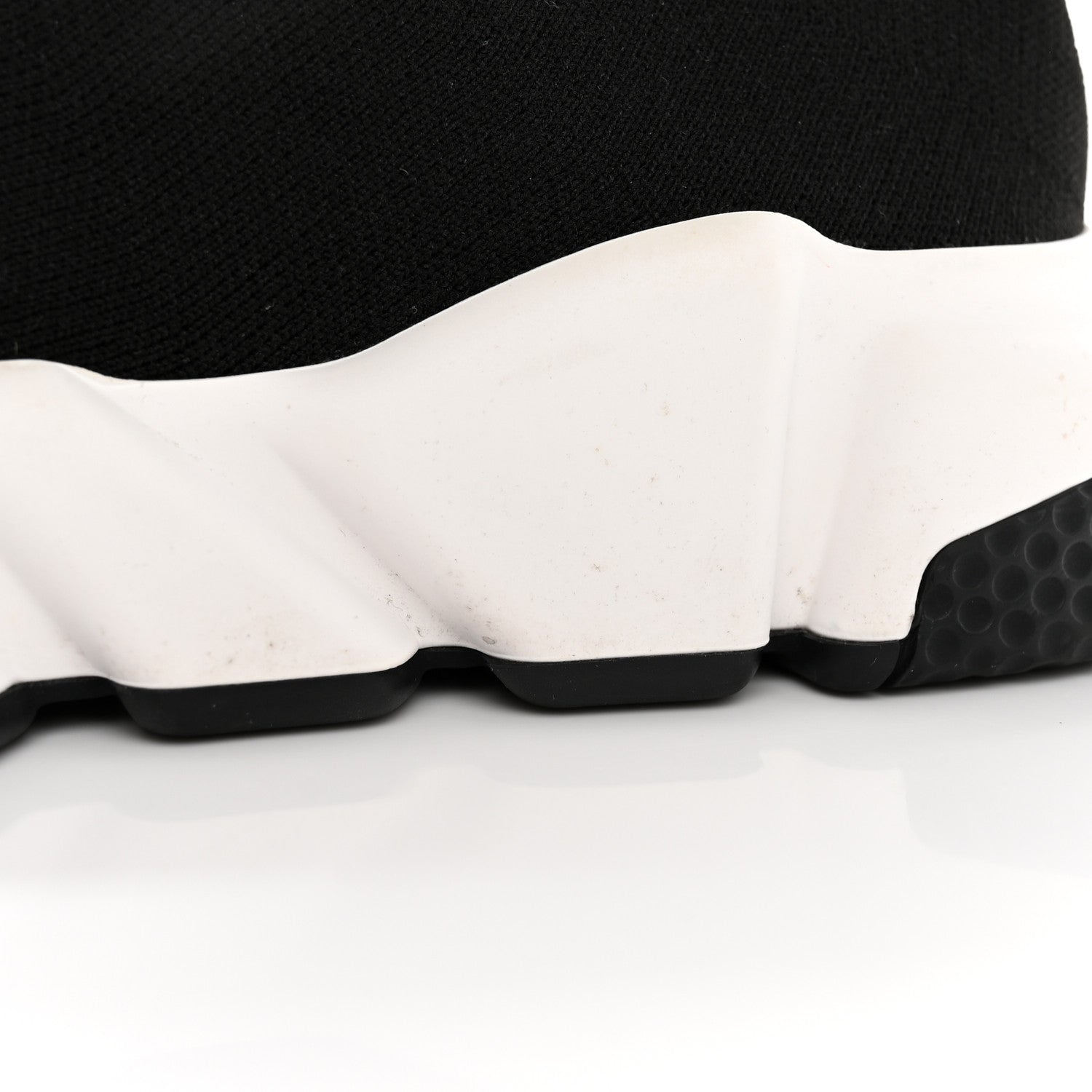 Balenciaga Neoprene Knit Womens Speed Sneakers 37 Black White 12 of 15