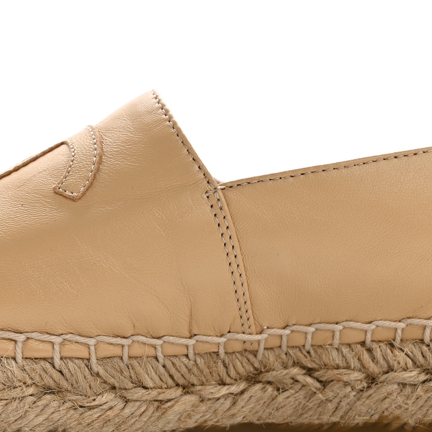 Lambskin CC Espadrilles 35 Beige Black