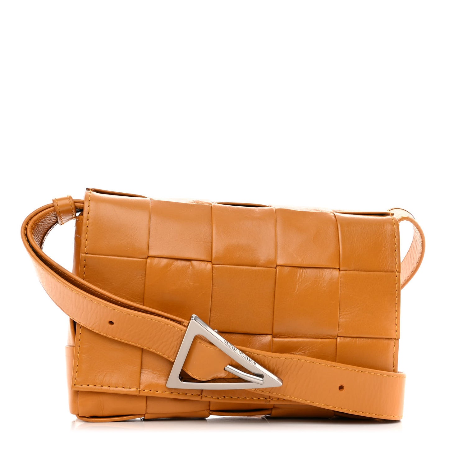 Paper Calfskin Maxi Intrecciato Small Cassette Crossbody Bag Cob