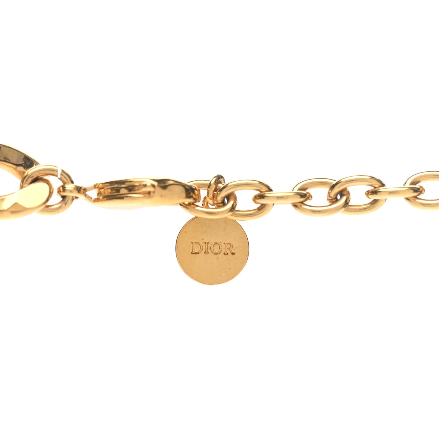 Metal CD Choker Necklace Gold