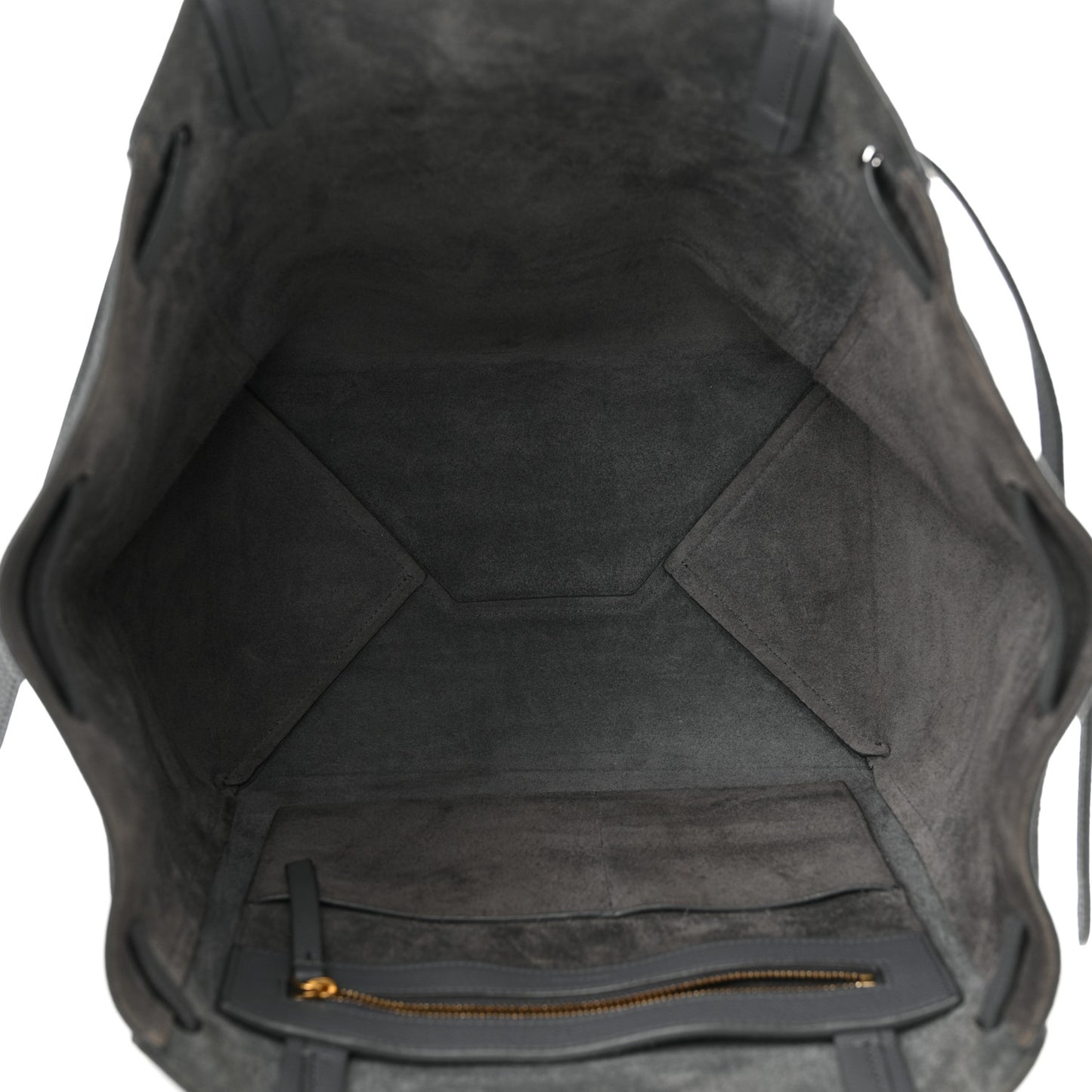 Soft Grained Calfskin Small Belt Cabas Phantom Medium Grey