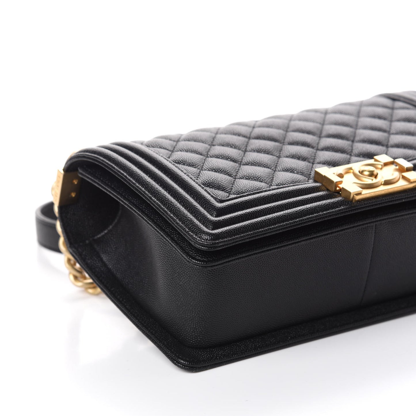 Caviar Quilted Medium Boy Flap Black