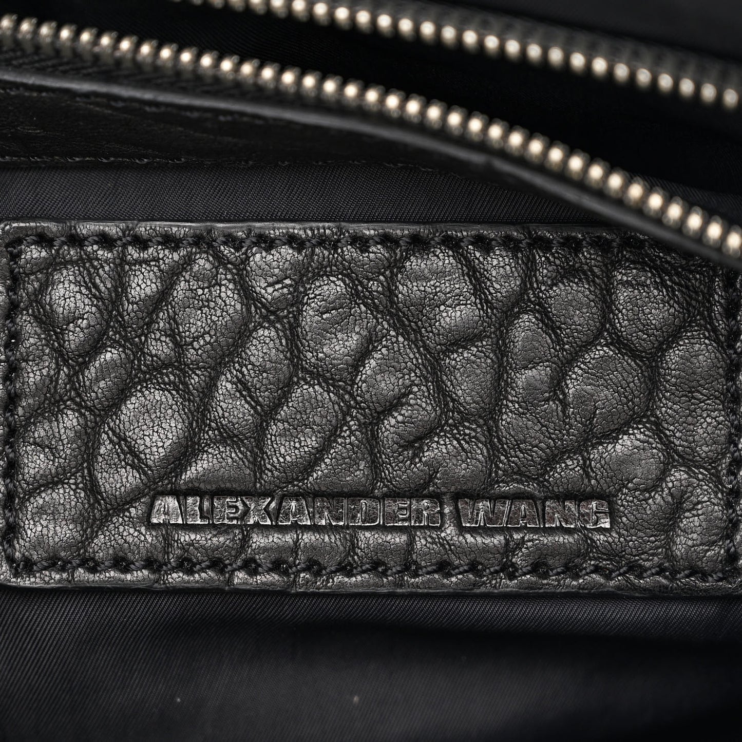 Pebbled Lambskin Rockie Black Nickel Hardware