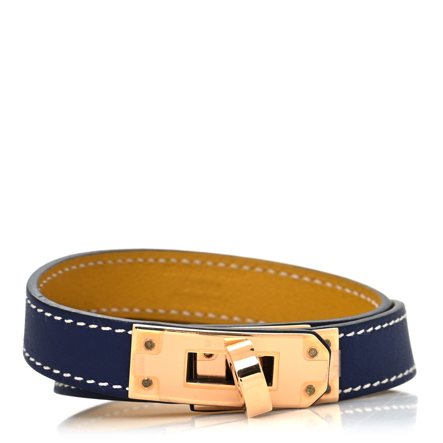 Hermes Box Kelly Double Tour Bracelet T3 Bleu Brighton 1 of 5