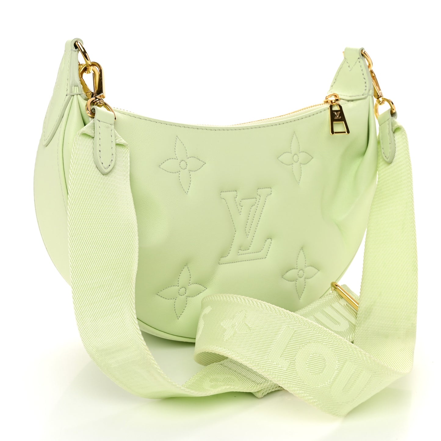 Calfskin Bubblegram Over The Moon Light Green