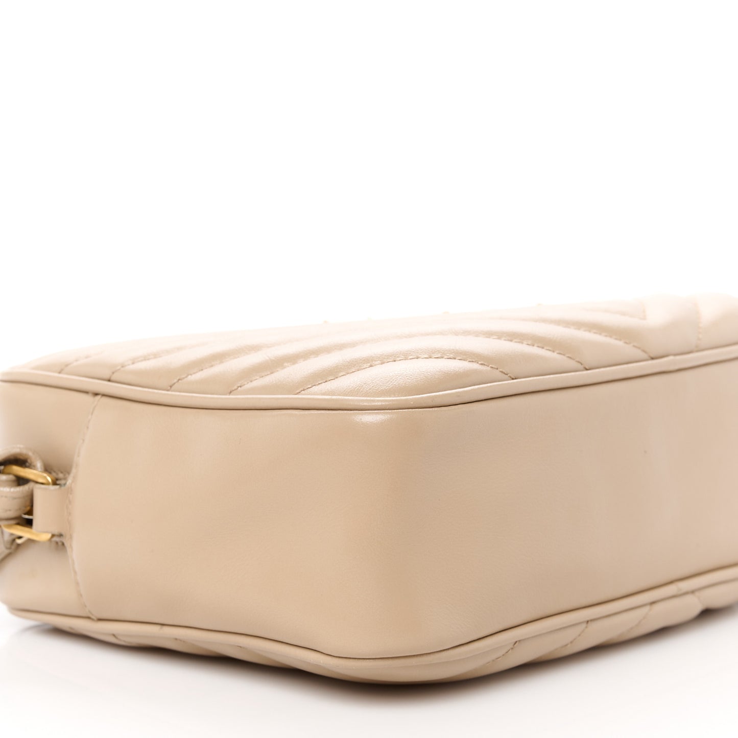 Calfskin Matelasse Monogram Lou Camera Bag Dark Latte