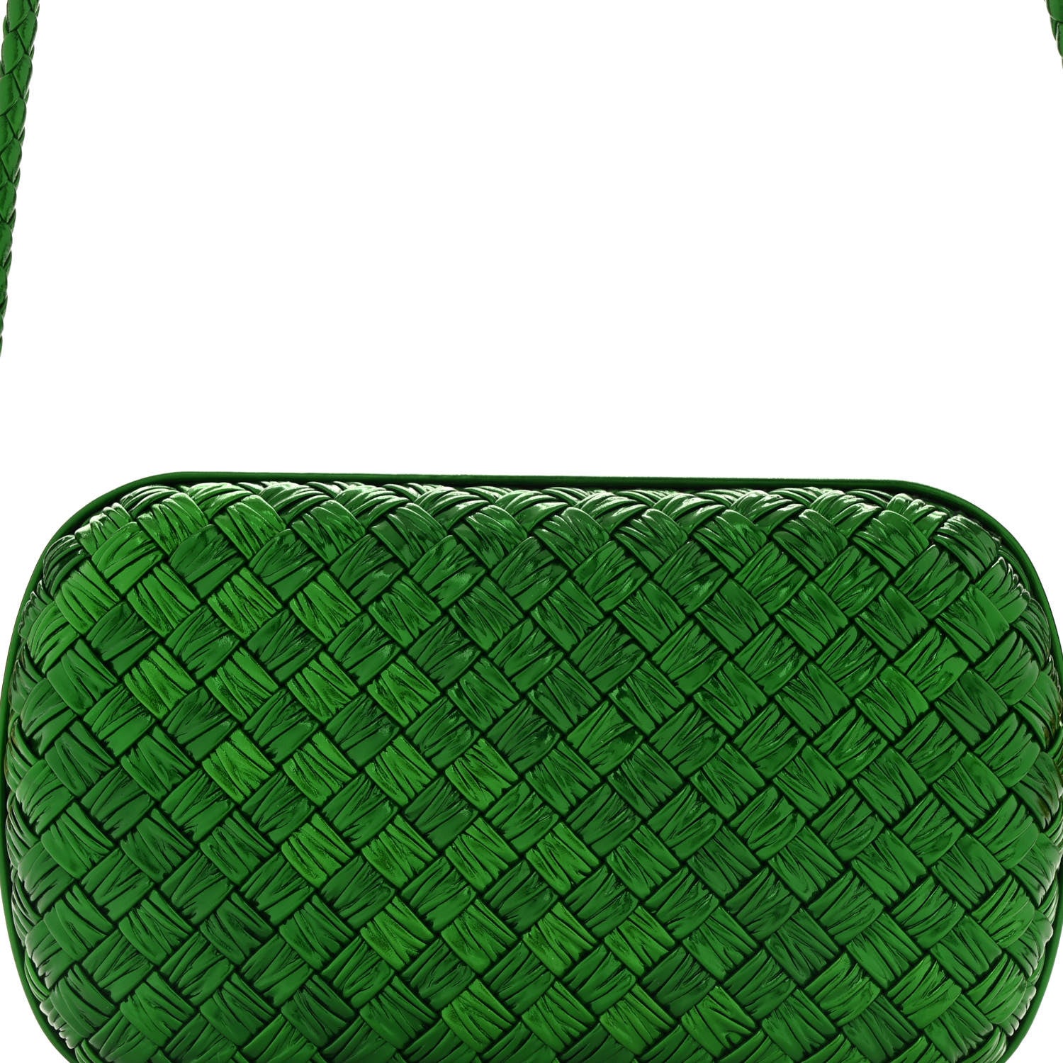 Bottega Veneta Metallic Calfskin Intrecciato Knot On Strap Envy 7 of 11