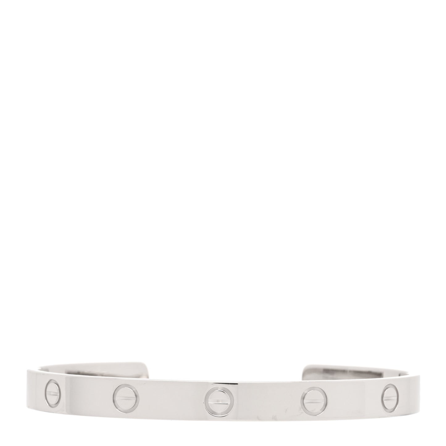 18K White Gold LOVE Cuff Bracelet 18