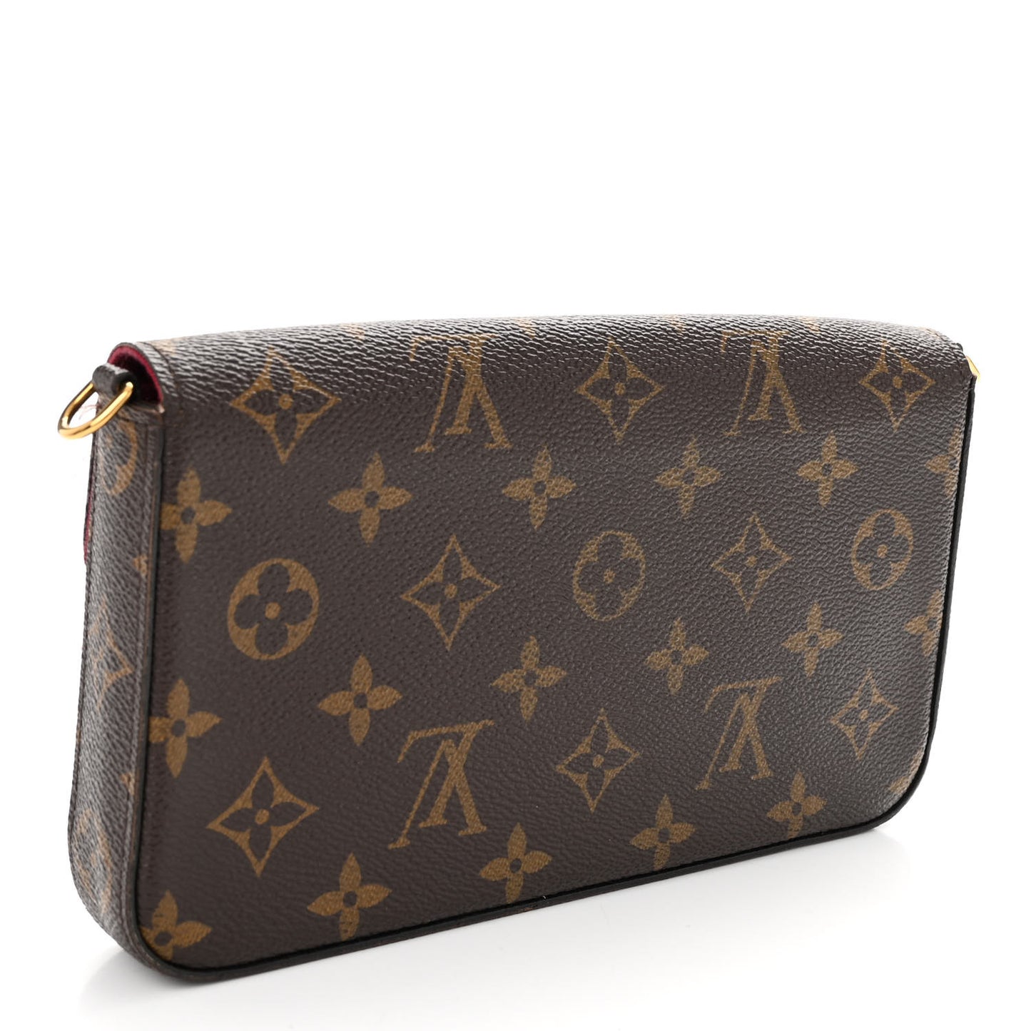 Monogram Pochette Felicie Chain Wallet Fuchsia