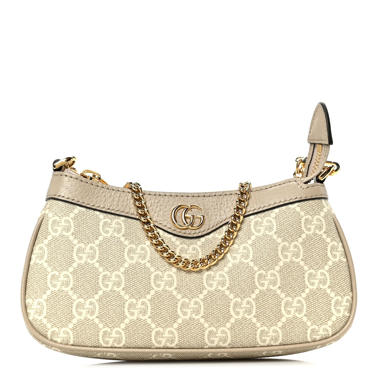 Gucci GG Supreme Monogram Textured Dollar Calfskin Web Mini