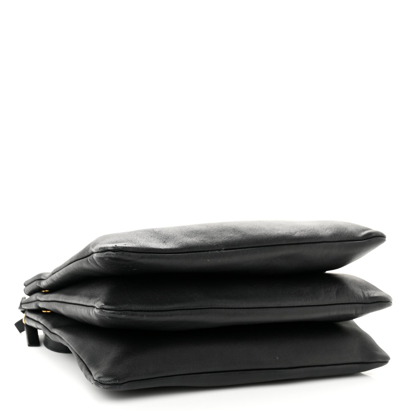 Lambskin Small Trio Crossbody Bag Black
