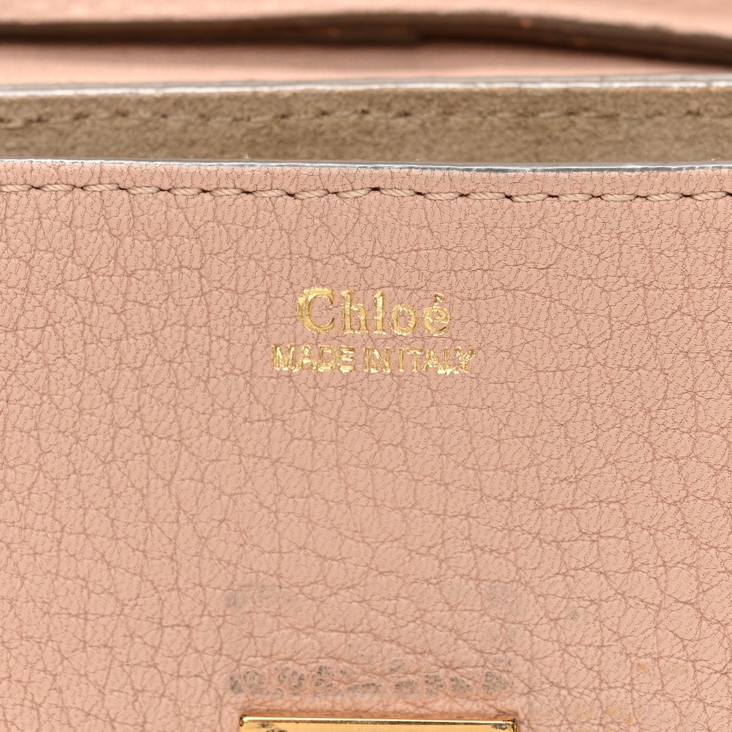 Grained Lambskin Mini Drew Shoulder Bag Cement Pink