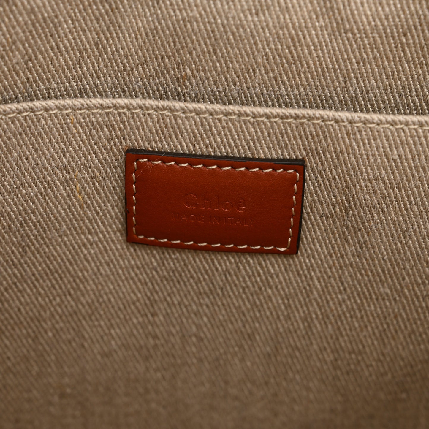 Cotton Calfskin Medium Woody Ribbon Tote White Brown