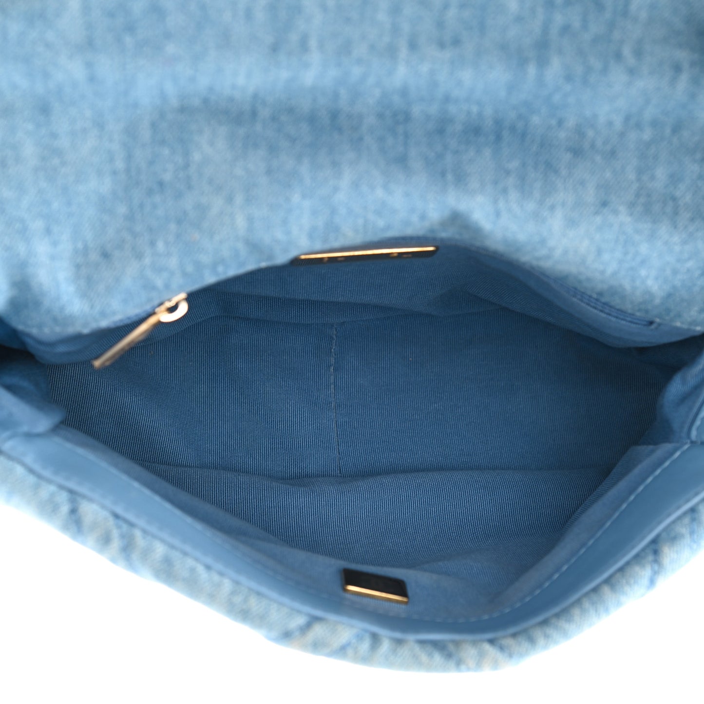Denim Quilted Medium Chanel 19 Flap Blue