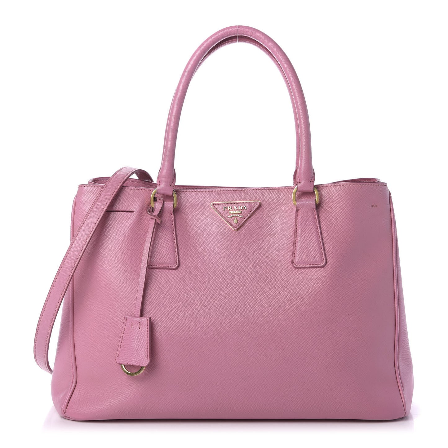 Saffiano Small Double Zip Galleria Tote Geranio