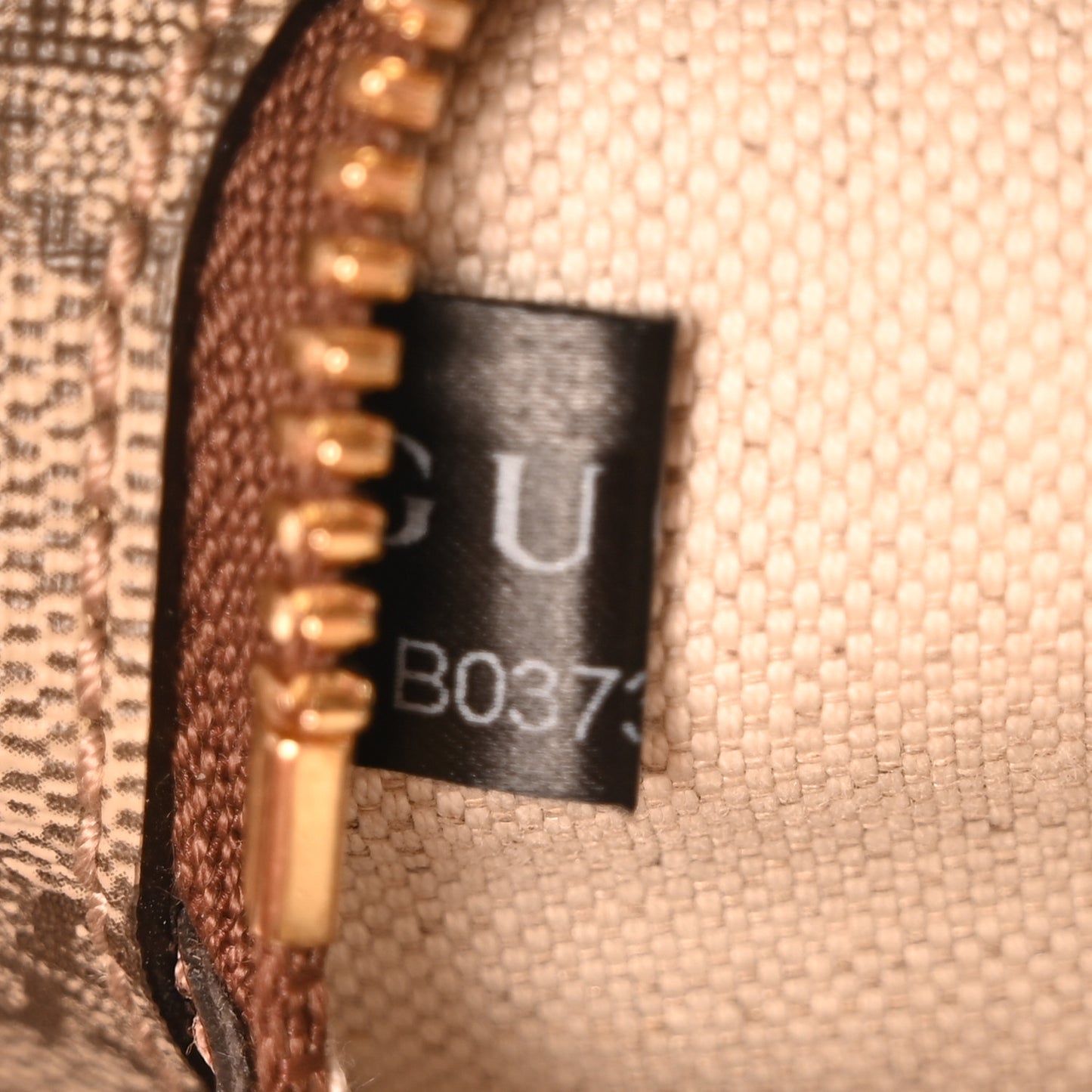 GG Supreme Monogram Textured Calfskin Retro Interlocking G Belt Bag Beige Ebony Brown Sugar