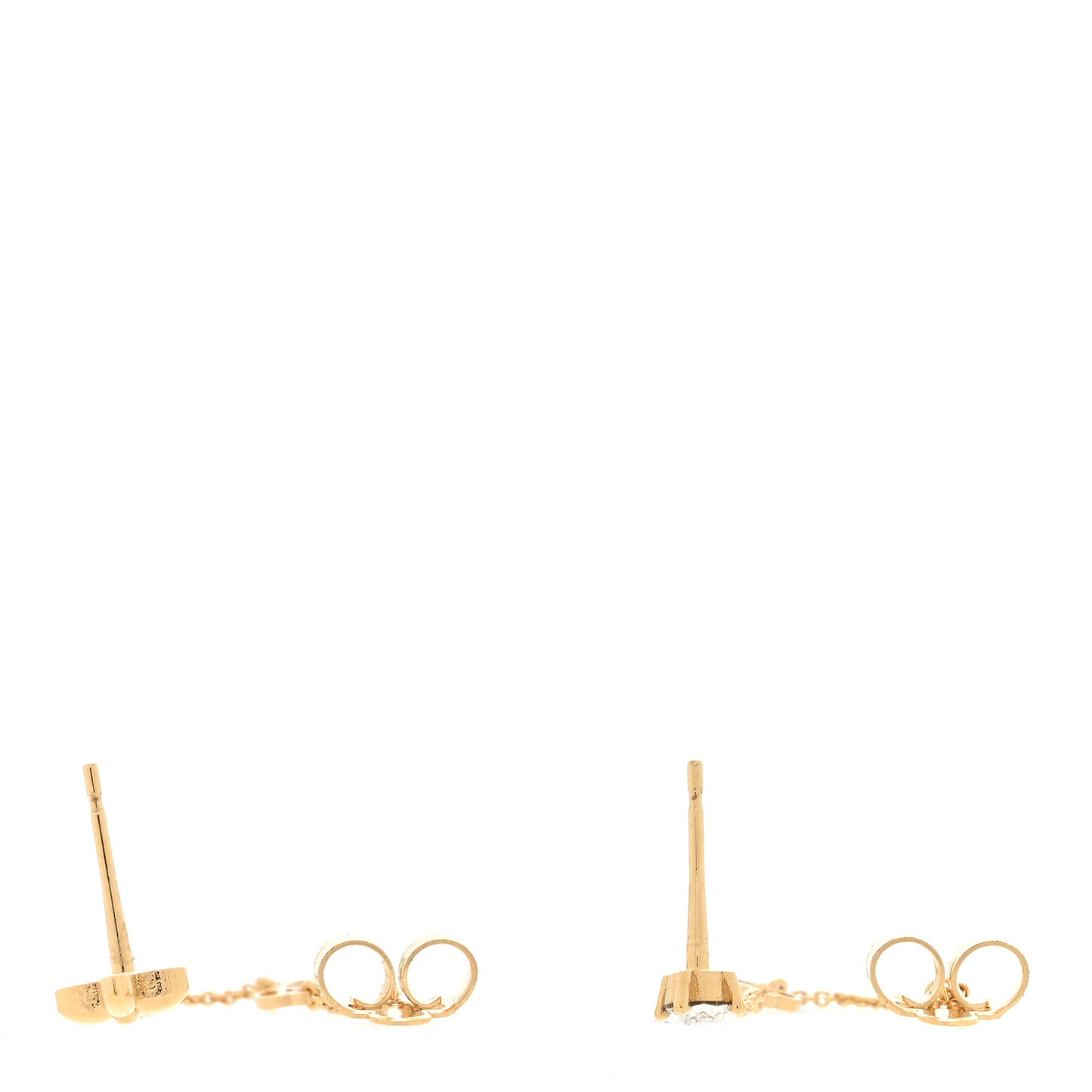 Metal Crystal Petit Louis Earrings Gold
