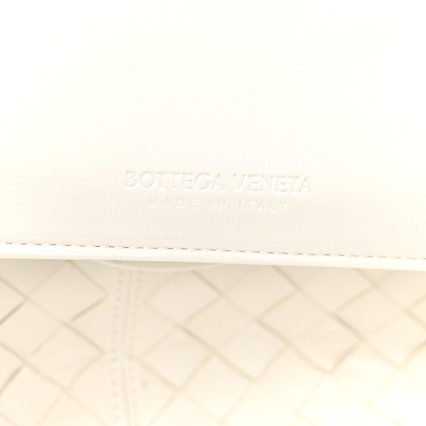 Nappa Intrecciato Small Flip Flap Tote Chalk