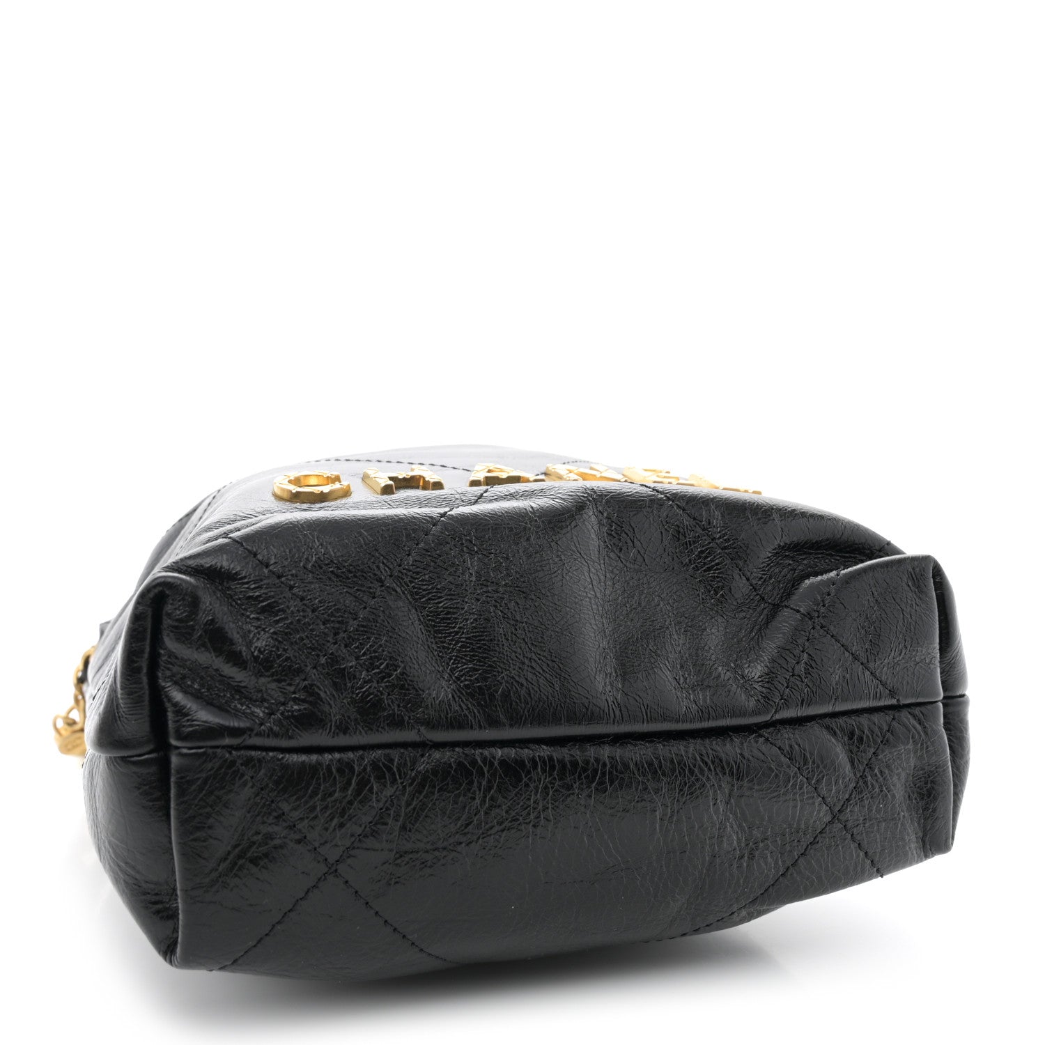 Chanel Shiny Crumpled Calfskin Quilted Pearl Mini Chanel 22 Black 4 of 10