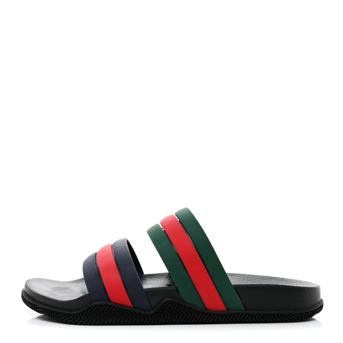 Rubber Web Mens Slide Sandals 10 Green Red