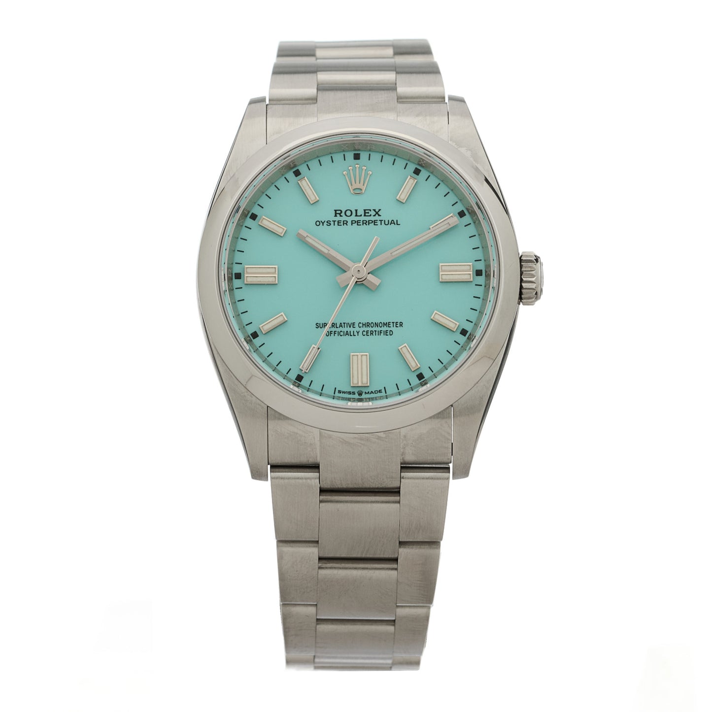 Stainless Steel 36mm Oyster Perpetual Watch Turquoise 126000