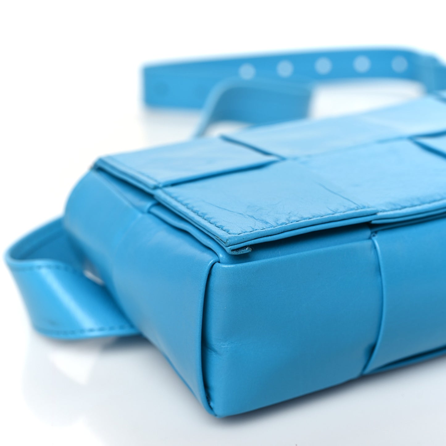 Paper Calfskin Intrecciato Cassette Belt Bag Pool