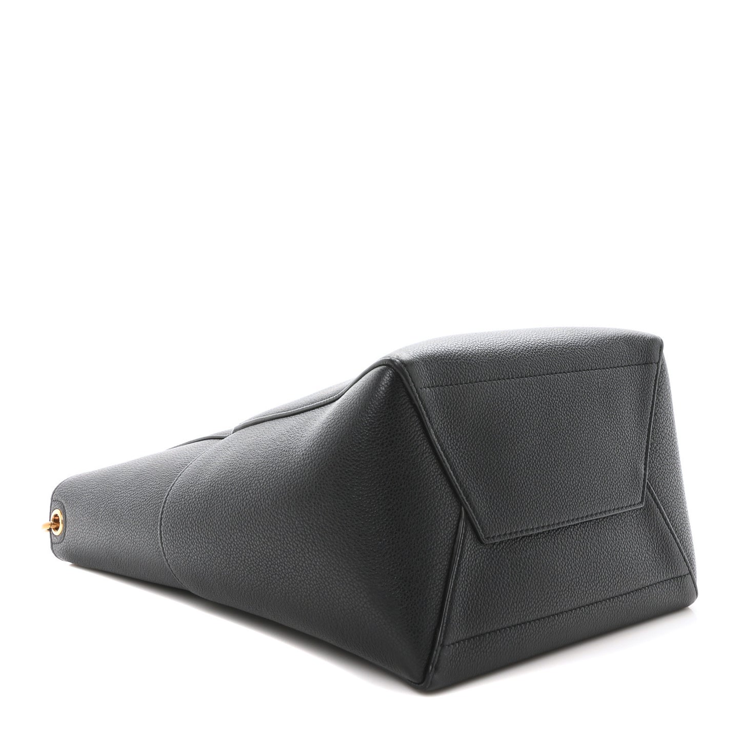 Soft Grained Calfskin Sangle Bucket Bag Black