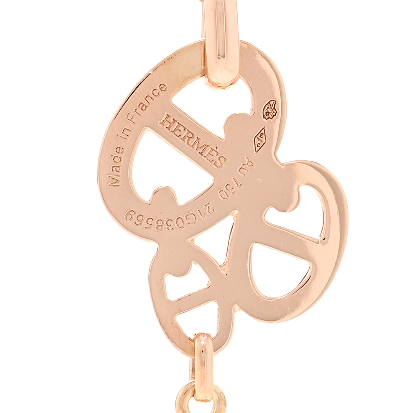 18K Rose Gold Diamond Chaine D Ancre Enchainee Necklace MM
