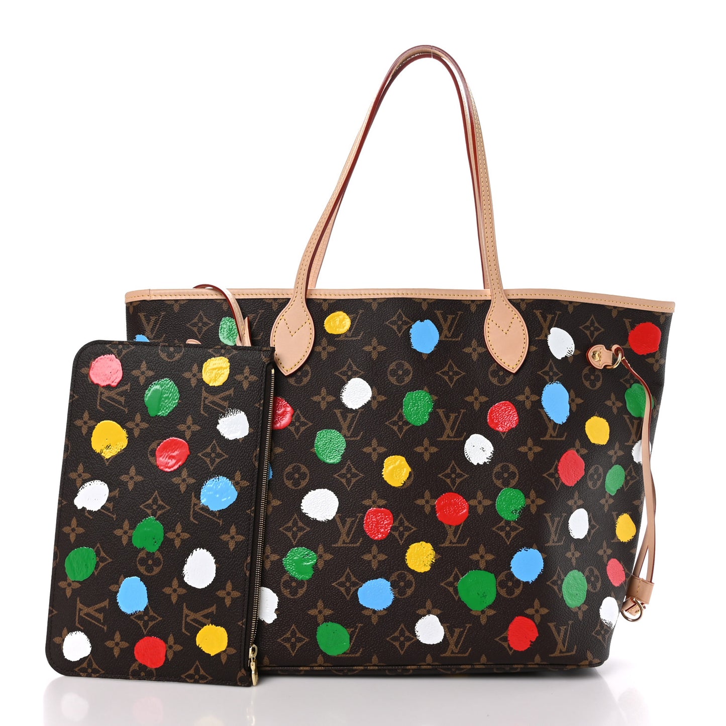 LV X YK Monogram Dots Neverfull MM