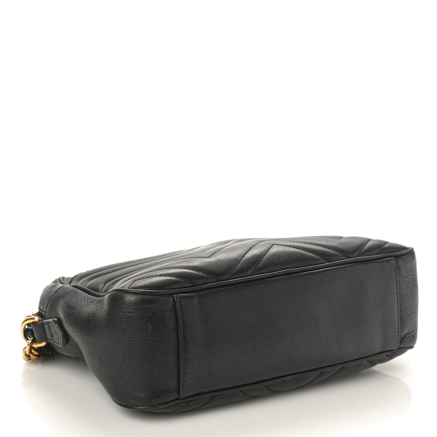 Calfskin Matelasse Medium GG Marmont Chain Shoulder Bag Black