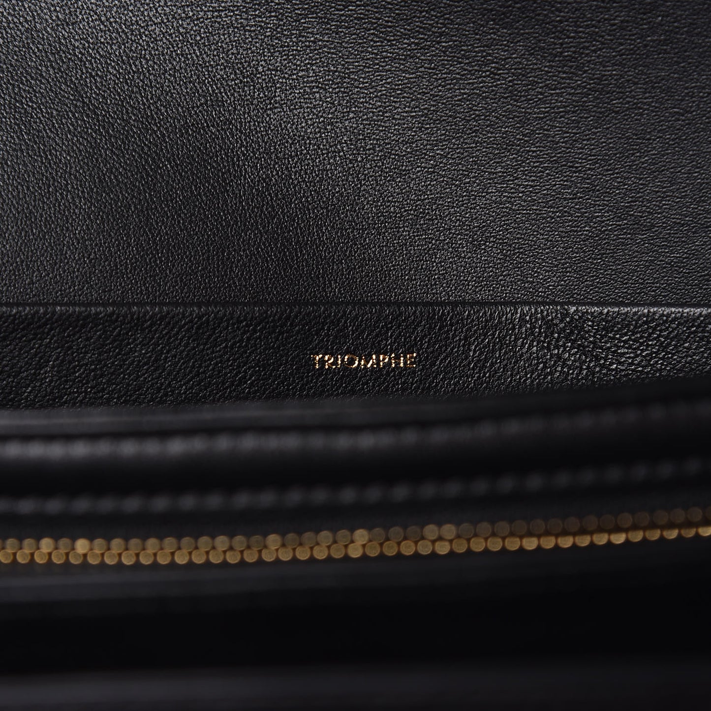 Shiny Calfskin Medium Triomphe Black