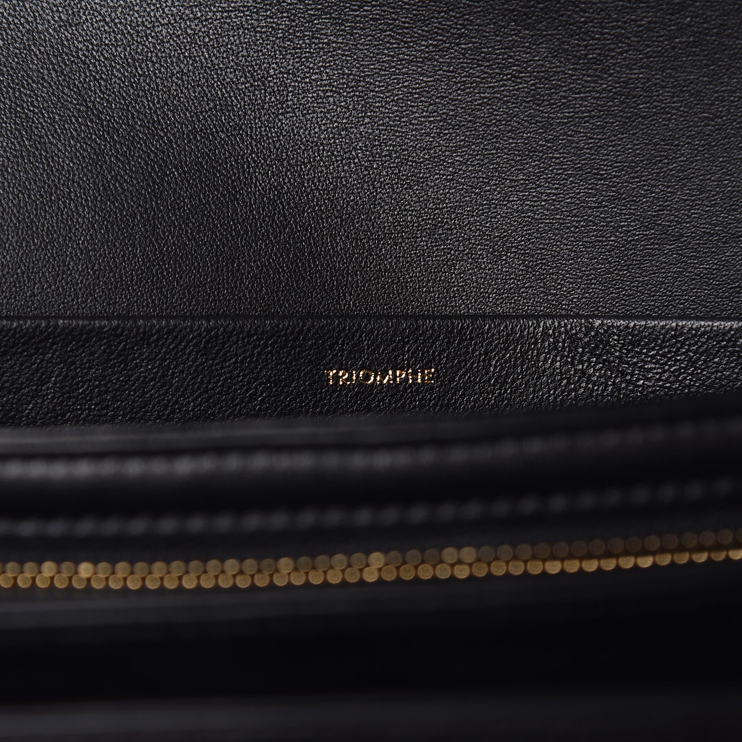 Celine Shiny Calfskin Medium Triomphe Black 9 of 10