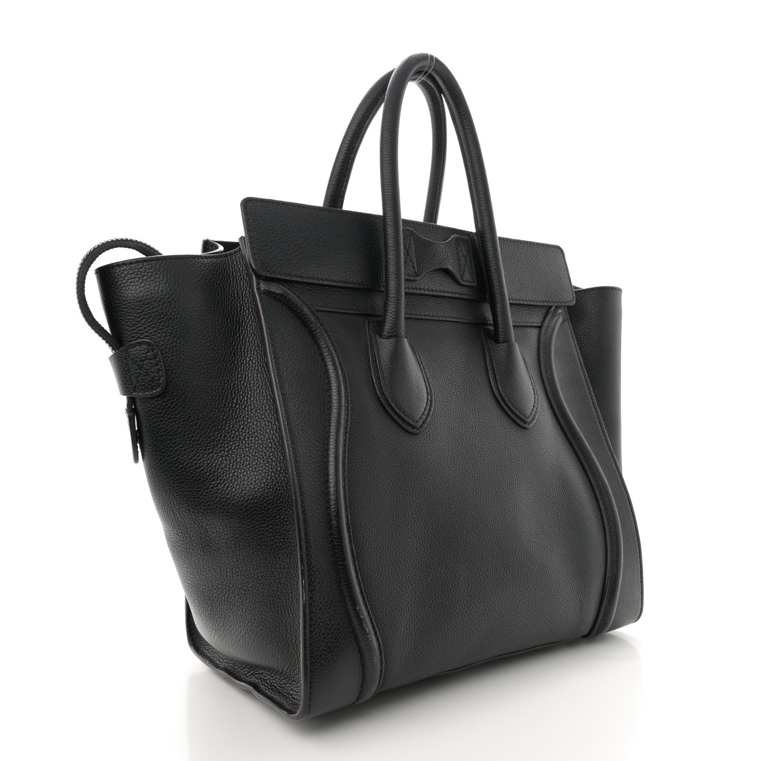 Celine Drummed Calfskin Mini Luggage Black 3 of 10