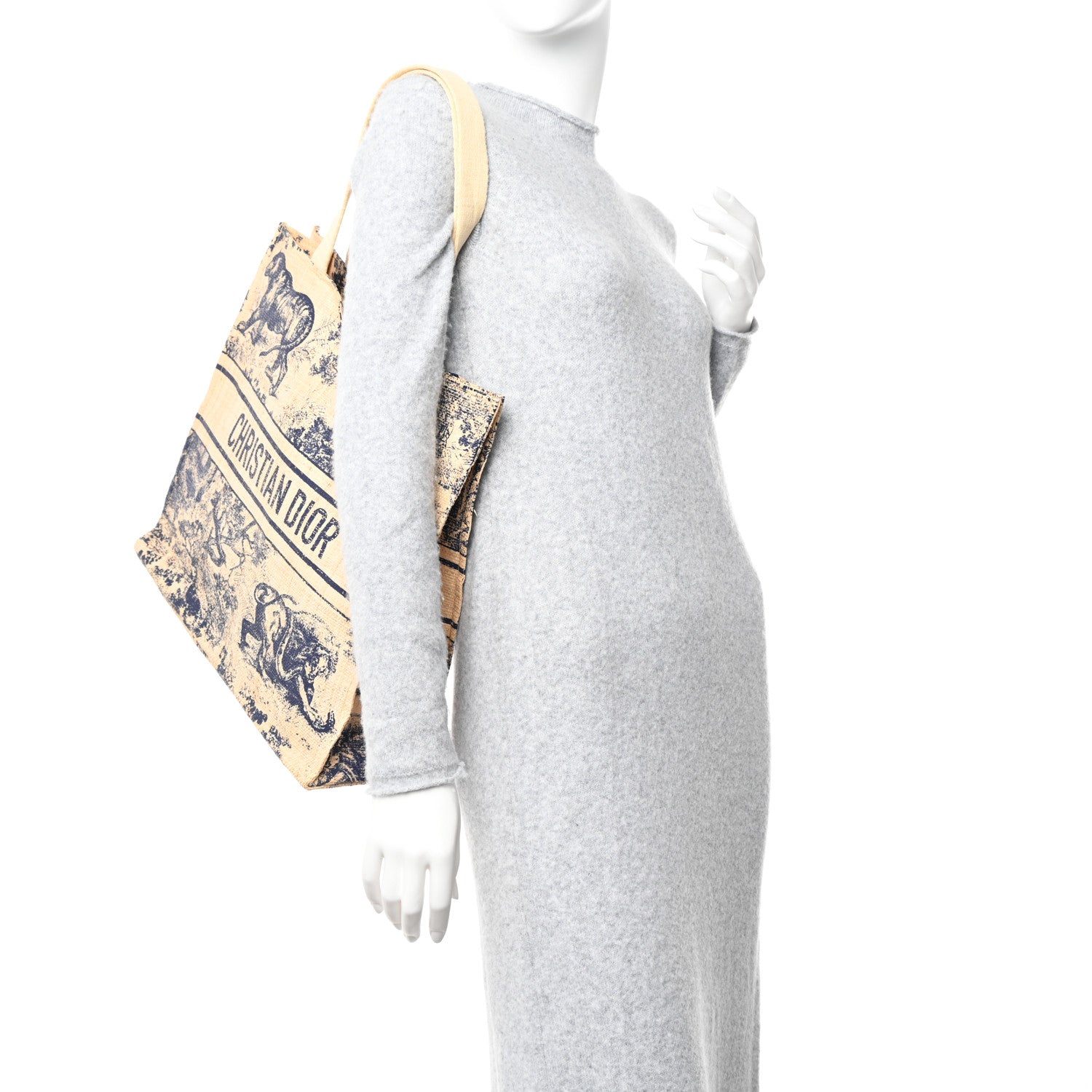 Christian Dior Straw Dioriviera Tote Beige 2 of 12