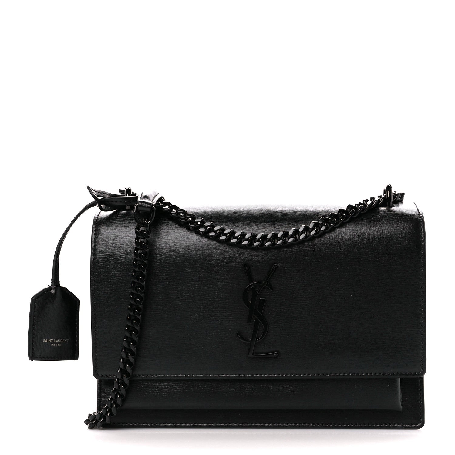 Saint Laurent Calfskin Medium Monogram Monochrome Sunset Black 1 of 13