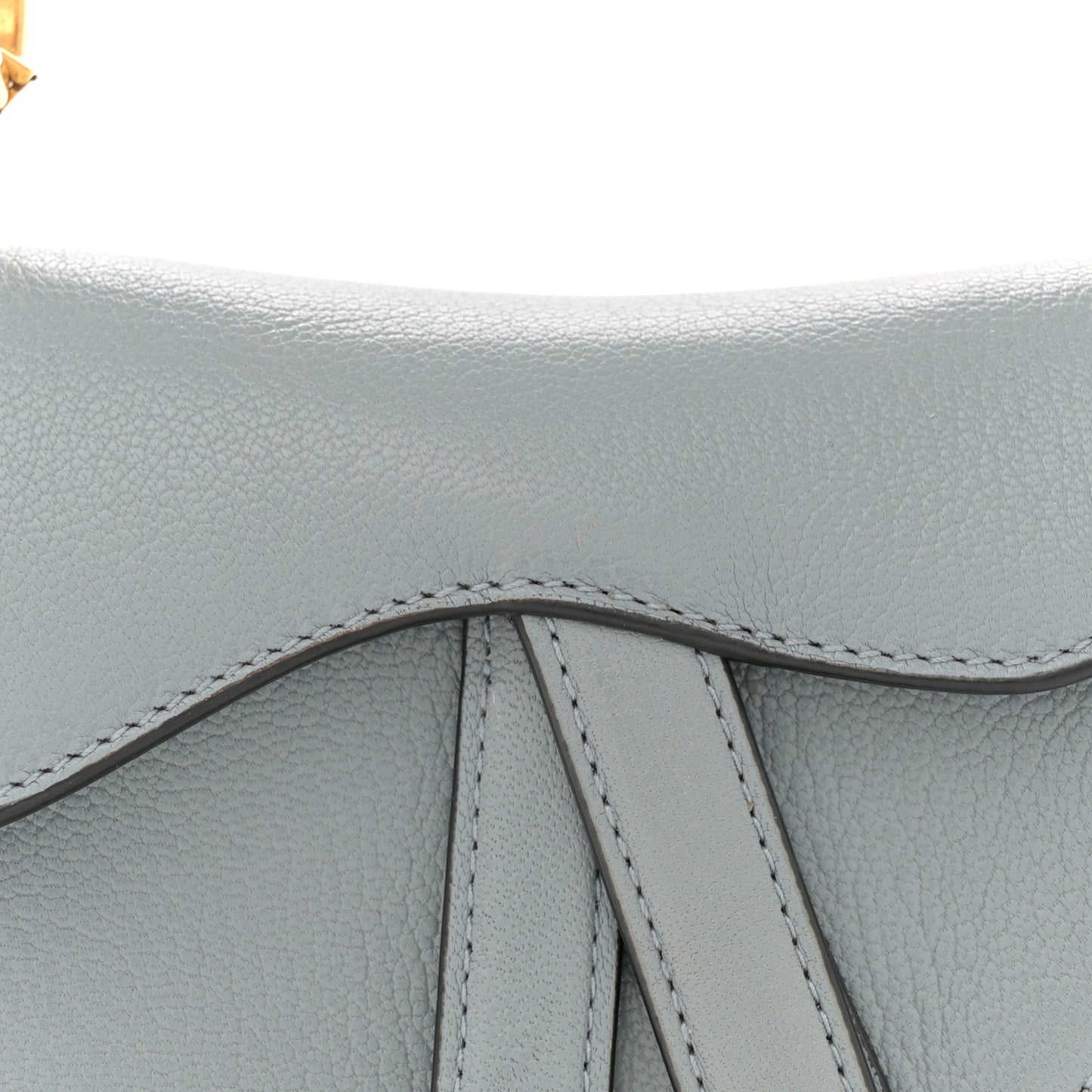 Goatskin Micro Saddle Bag Cloud Blue