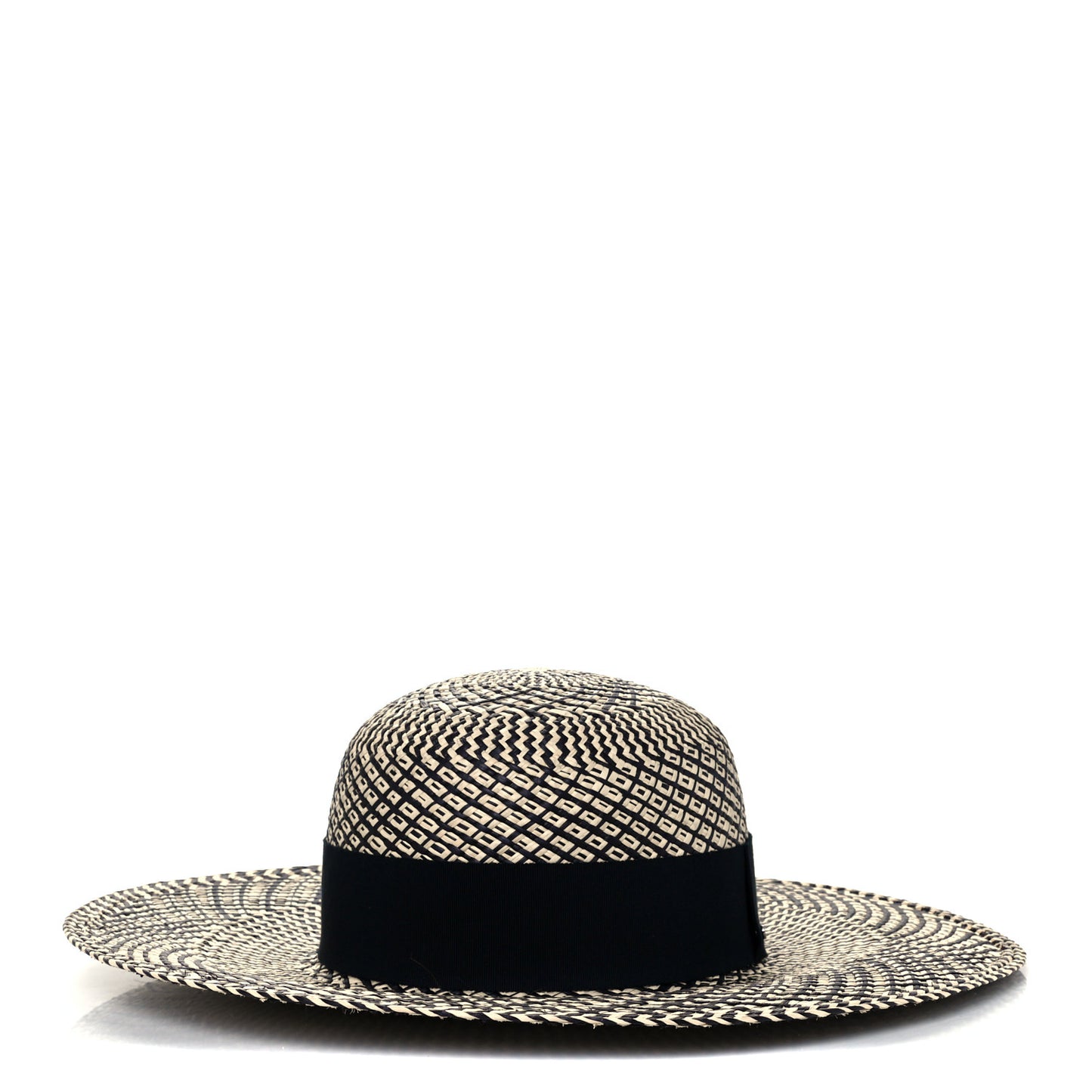 Straw Anouk Panama Hat 57 Natural Black